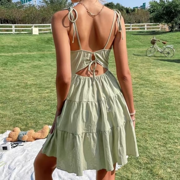 Matcha Backless Dress | SIZE M - Picture 3 of 4